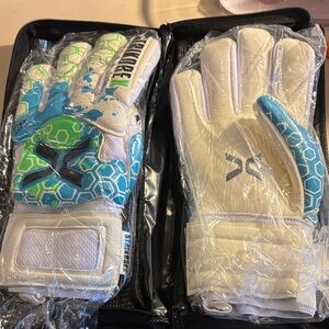 Strikorex Goalkeeper Gloves in Black with White Graphics